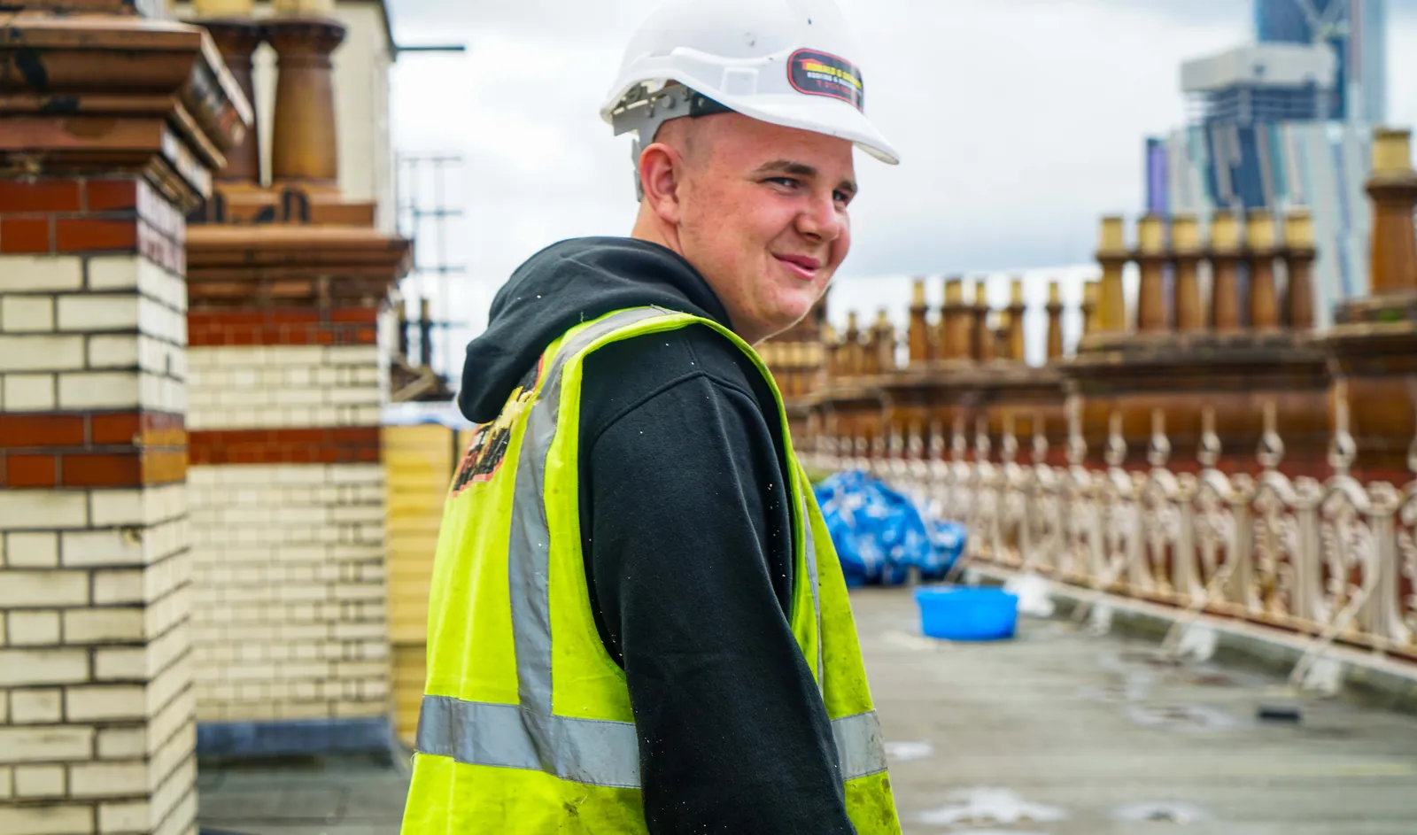 Re-roofing a live Manchester landmark — flat roofing the Midland Hotel. 11
