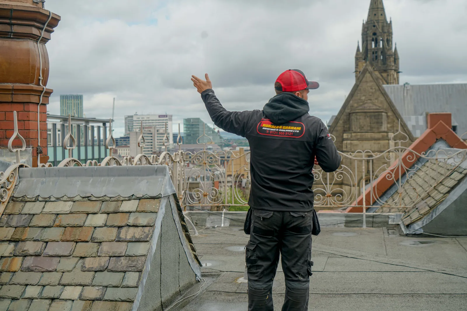 Re-roofing a live Manchester landmark — flat roofing the Midland Hotel. 5