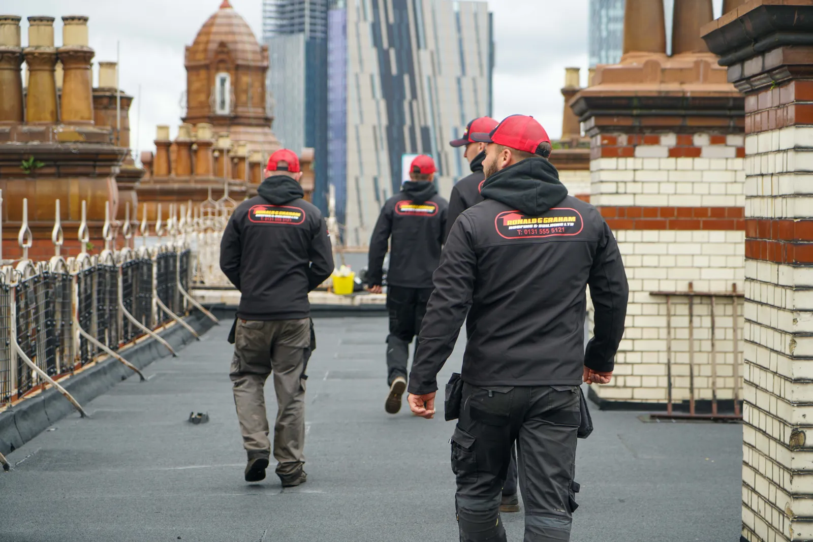 Re-roofing a live Manchester landmark — flat roofing the Midland Hotel. 7