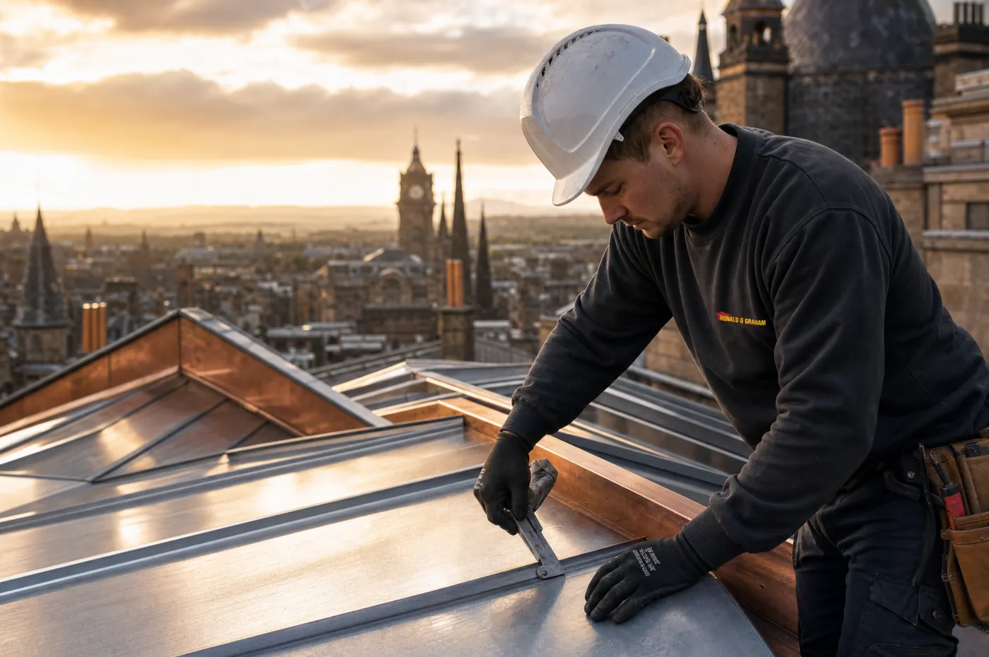 Copper and zinc roofing