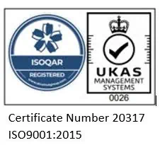ISOQAR / UKAS quality assured